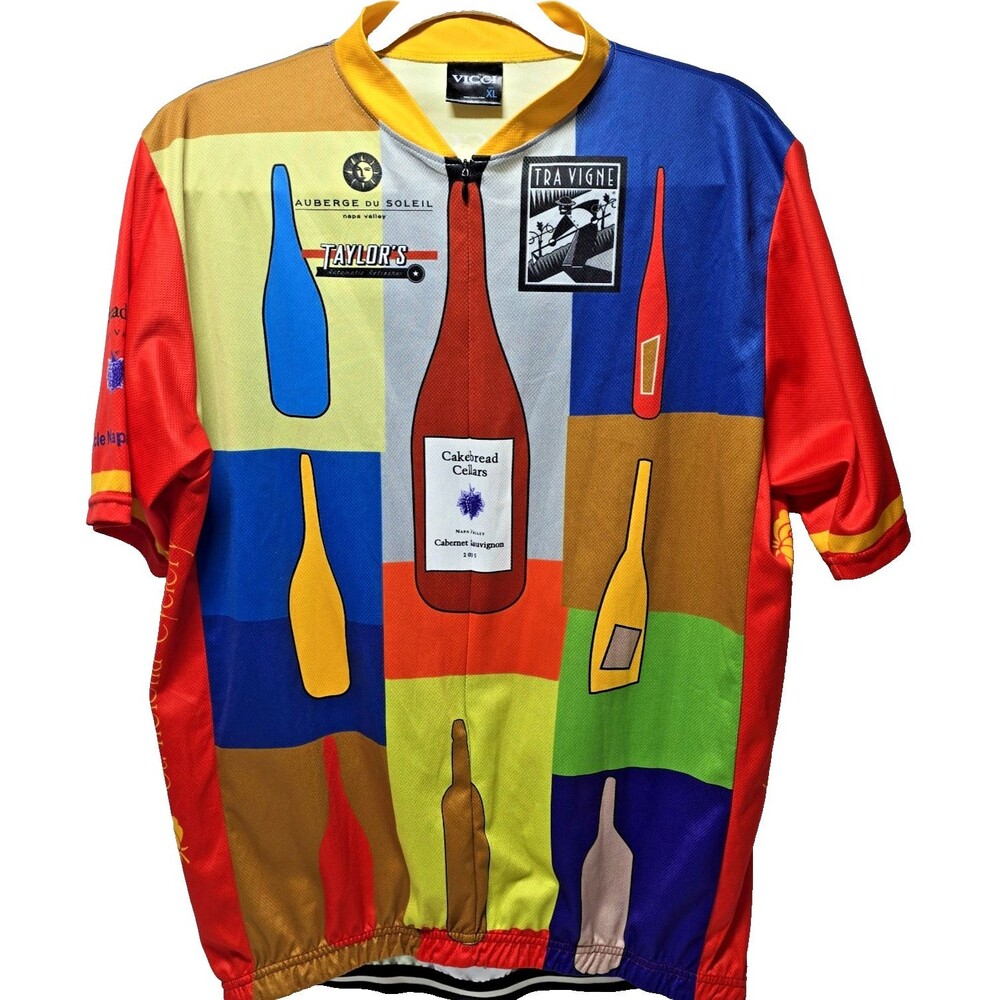 Cycling Napa Valley Winery Wine Jersey Pockets Size XL Vicci - Excellent Cond.